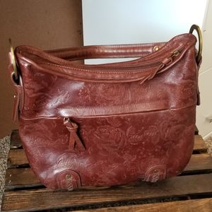 Eileen West leather shoulder bag